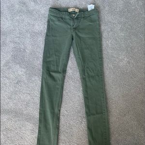Green Hollister Skinny Jeans